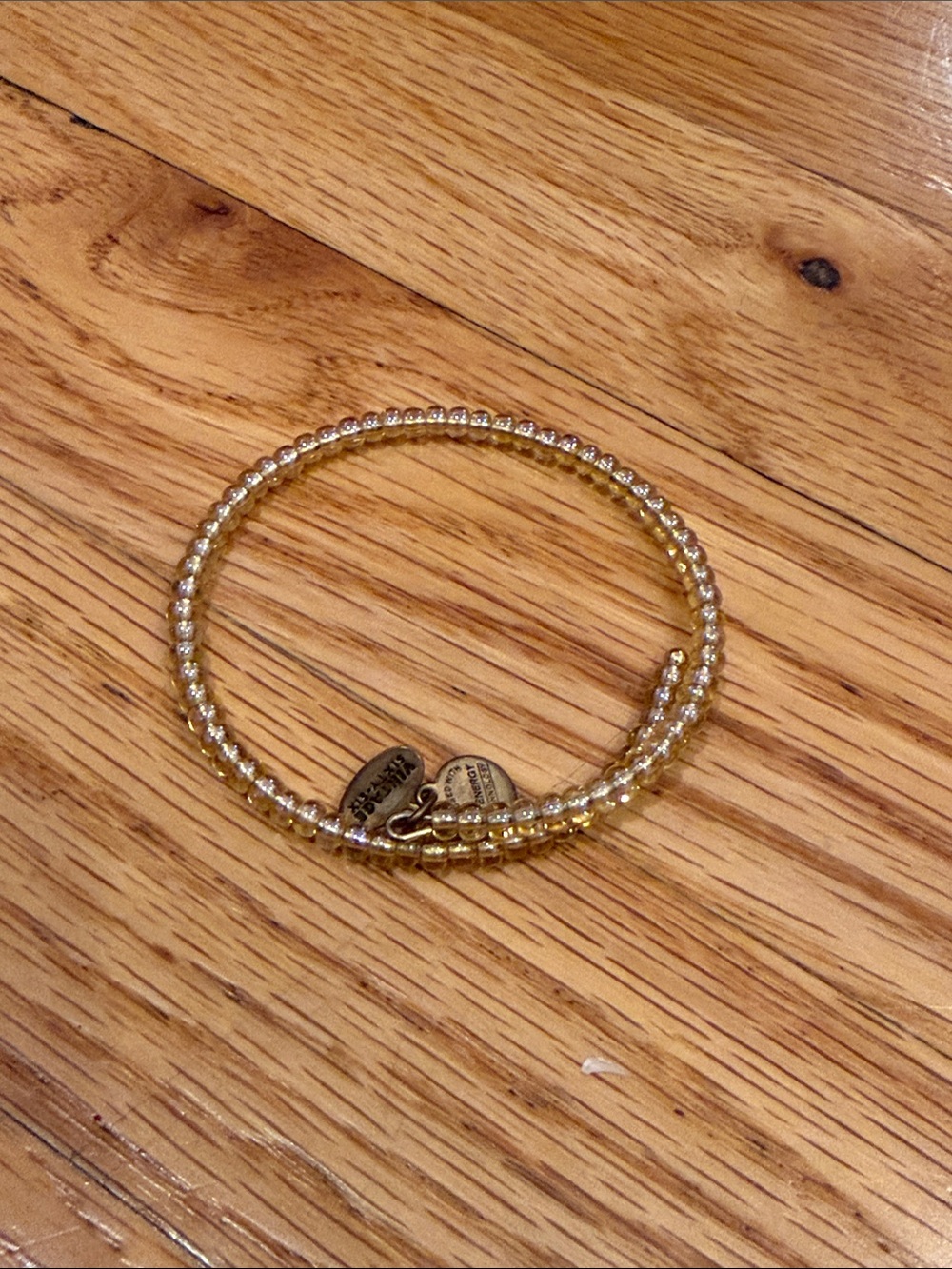 Alex and Ani Gold Beaded Wrap Bracelet